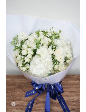 Bouquet blanc rond